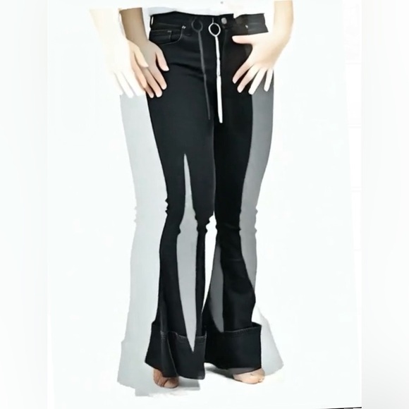 ❣️ NWT Italia TAKUTEA Taringa jeans Black with cuffs / trendy - Picture 13 of 17